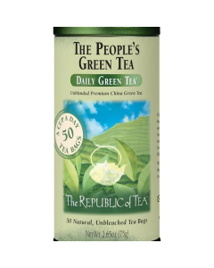 The Republic of Tea People's Green Tea Bags - Front view