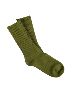 Maggie's Organic Classic Cotton Crew Sock, Olive Color