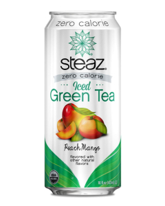 Steaz Zero Calorie Iced Green Tea, Peach Mango