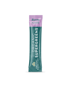 Ancient Nutrition Organic SuperGreens Berry Flavor Stick Packs - Front view