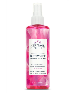 Heritage Rose Petals Rosewater, 8 fl. oz. Spray Bottle