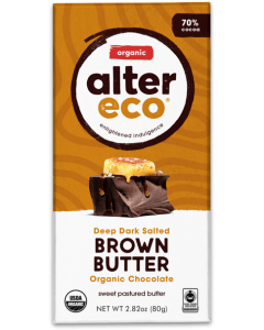 Alter Eco Deep Dark Salted Brown Butter Chocolate Bar