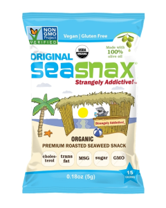 SeaSnax Organic Roasted Seaweed Snack, 0.18 oz.