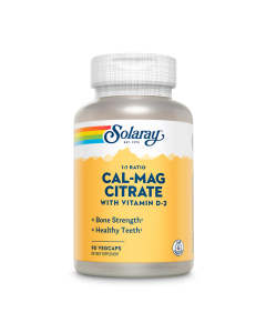 Solaray Cal-Mag Citrate with D, 90 Capsules