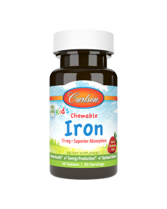 Carlson Kid's Chewable Iron, Strawberry, 30 Tablets