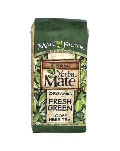 Mate Factor Organic Yerba Mate Loose Herb Tea Fresh Green - Front view