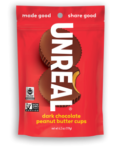 Unreal Dark Chocolate Peanut Butter Cups, 4.2 oz.