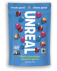 Unreal Dark Chocolate Peanut Gems, 5 oz.