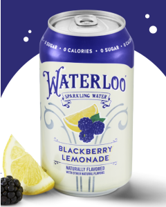 Waterloo Sparkling Water Blackberry Lemonade, 12 oz. 