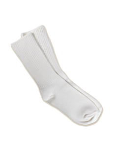 Maggie's Organic Classic Cotton Crew Sock, White Color, Size 10-13