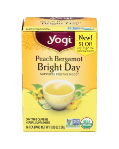 Yogi Tea Peach Bergamot Bright Day, 16 Tea Bags