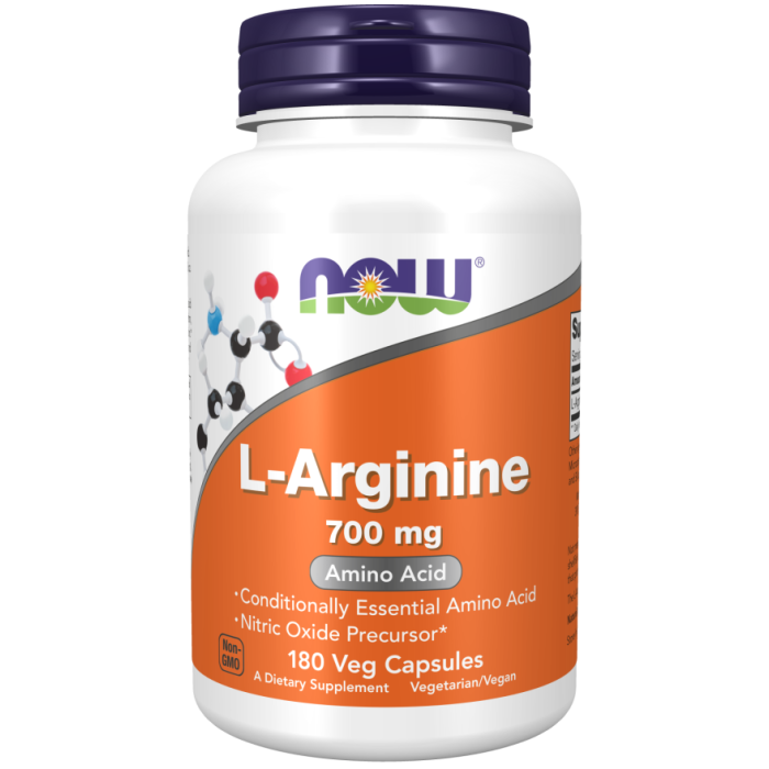 NOW Foods L-Arginine 700 mg - 180 Veg Capsules