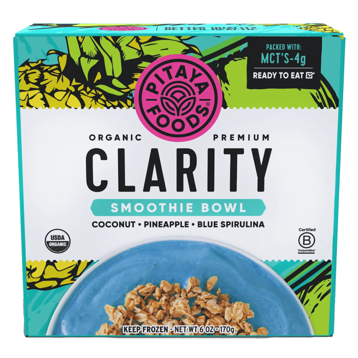 Pitaya Foods Premium Organic Clarity Smoothie Bowl, 6 oz.