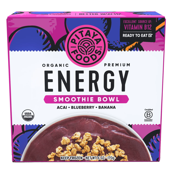 Pitaya Foods Premium Organic Energy Smoothie Bowl, 6 oz.