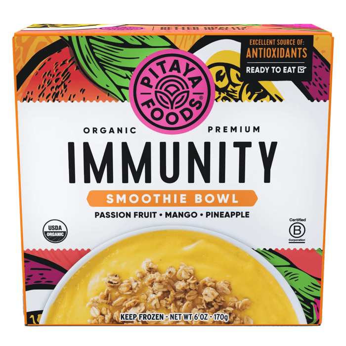 Pitaya Foods Premium Organic Immunity Smoothie Bowl, 6 oz.