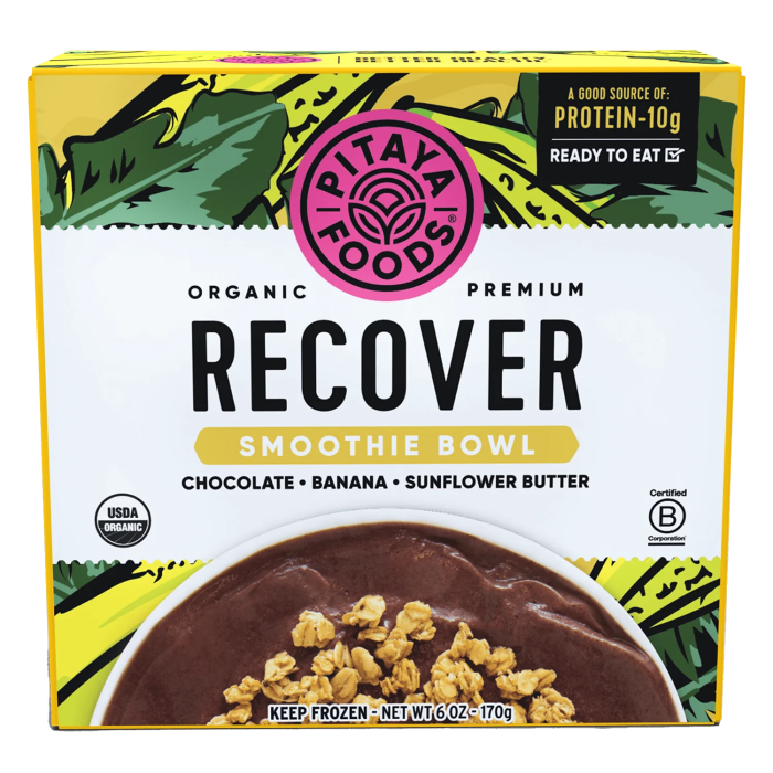 Pitaya Foods Premium Organic Recover Smoothie Bowl, 6 oz.