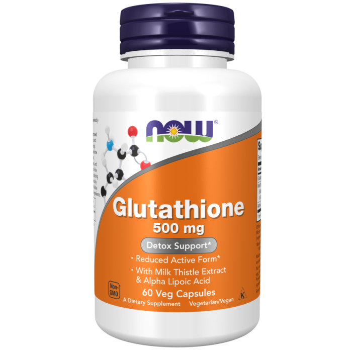 NOW Foods Glutathione 500 mg - 60 Veg Capsules