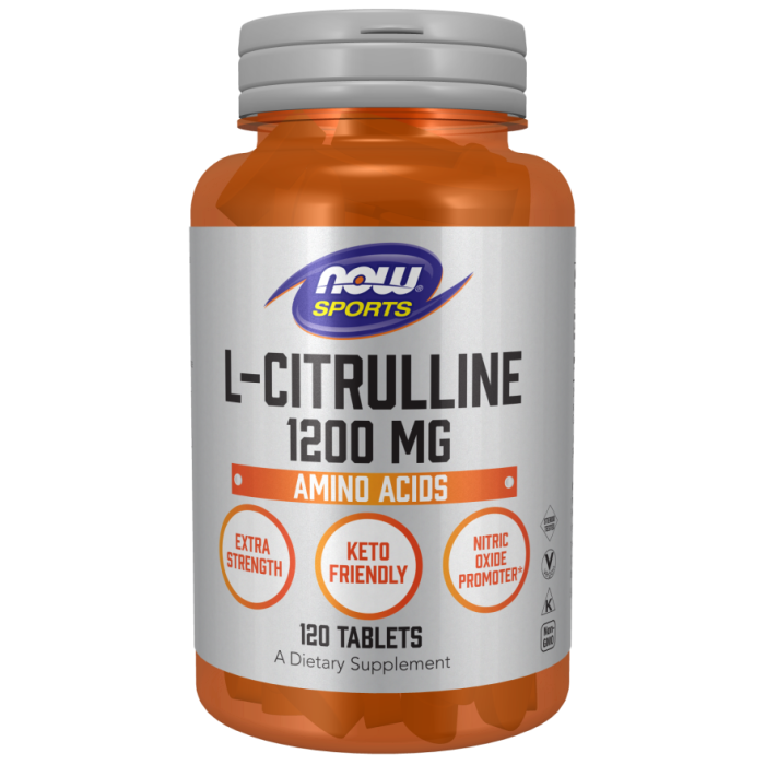 NOW Foods L-Citrulline, Extra Strength 1200 mg - 120 Tablets