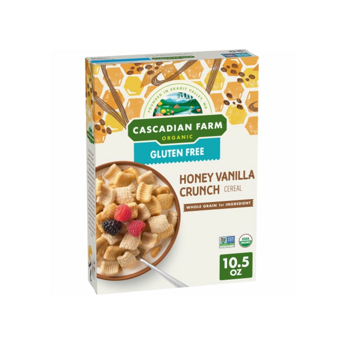 Cascadian Farm Organic Honey Vanilla Crunch Cereal - Front view