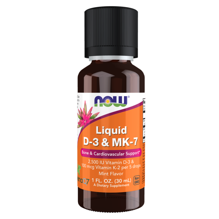 NOW Foods Liquid D-3 & MK-7 - 1 fl. oz.