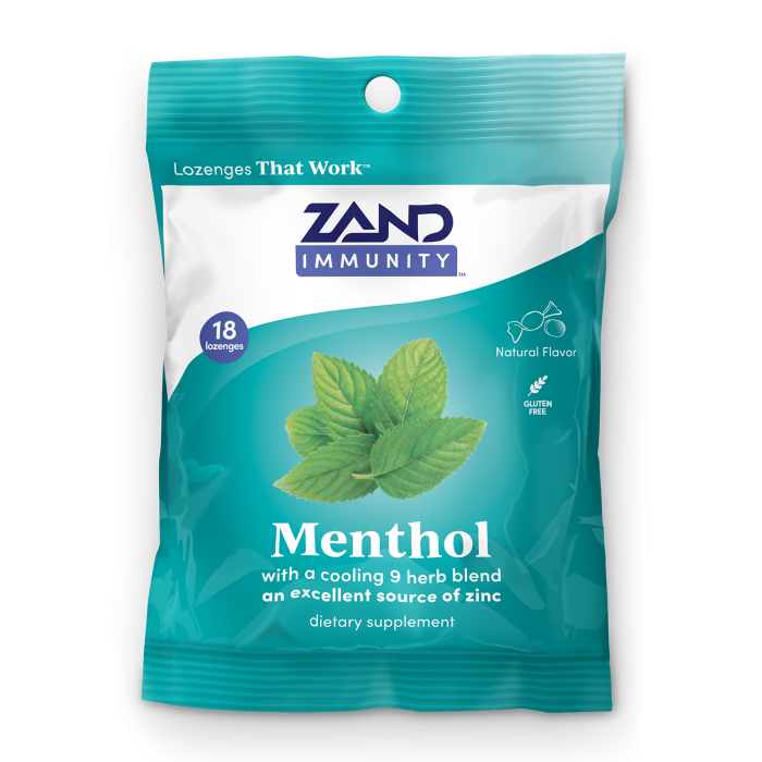 Zand Immunity Menthol, 18 Lozenges - Front view