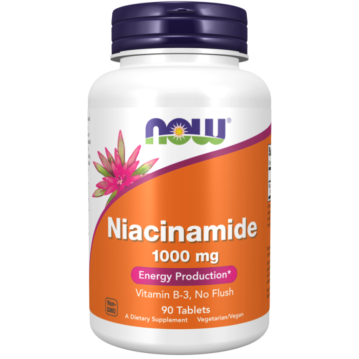 NOW Foods Niacinamide 1000 mg - 90 Tablets