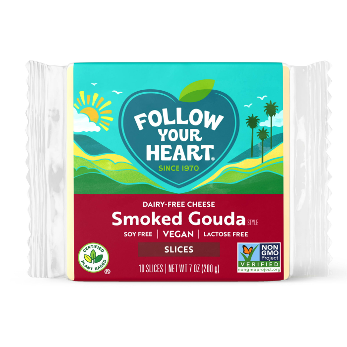 Follow Your Heart Dairy Free Cheese, Smoked Gouda Style Slices - Front view