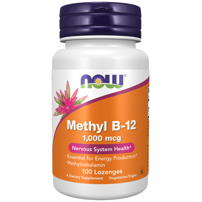 NOW Foods Methyl B-12 1,000 mcg - 100 Lozenges