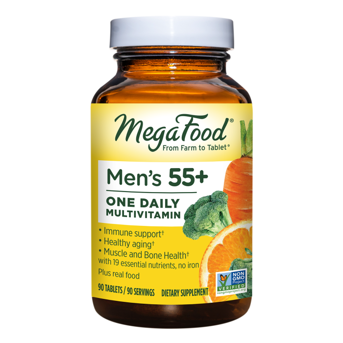 MegaFood Men's 55+ One Daily Multivitamin - Front view