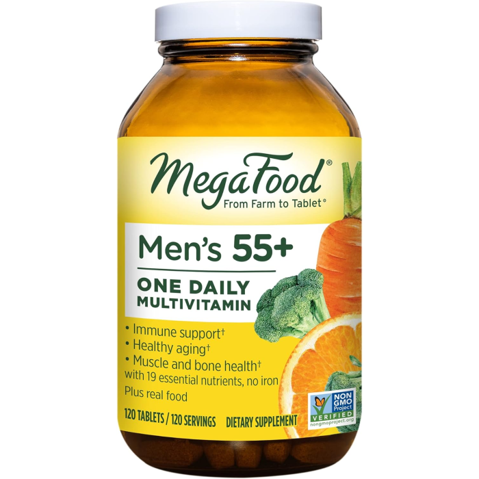 MegaFood Men's 55+ One Daily Multivitamin - Front view