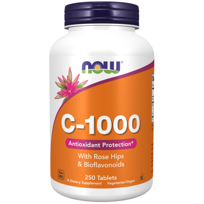 NOW Foods Vitamin C-1000 - 250 Tablets