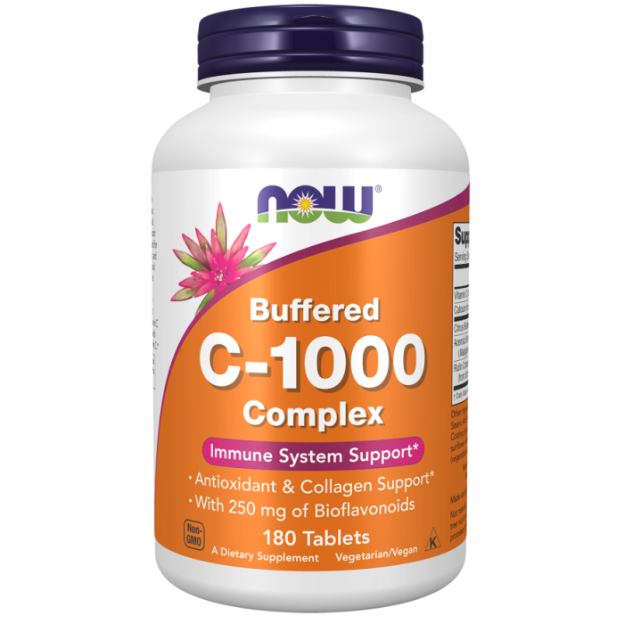 NOW Foods Vitamin C-1000 Complex - 180 Tablets