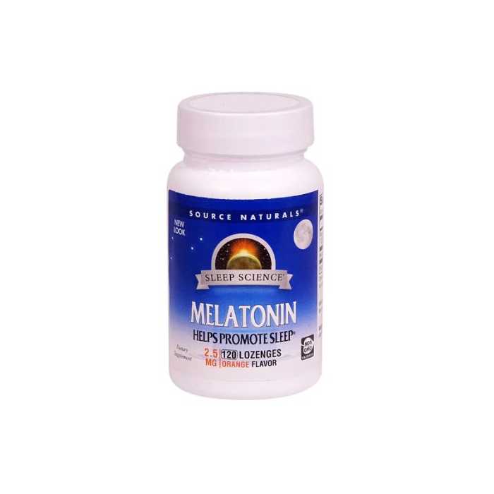 Source Naturals Orange Flavored Melatonin 2.5 mg, 120 Lozenges