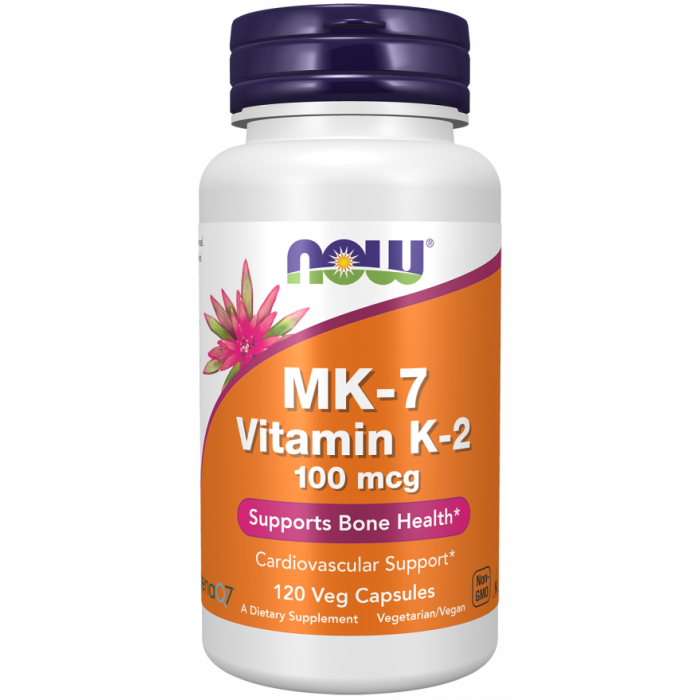 NOW Foods MK-7 Vitamin K-2 100 mcg - 120 Veg Capsules