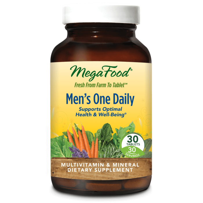 MegaFood Men's One Daily Multivitamin, 30 Tablets