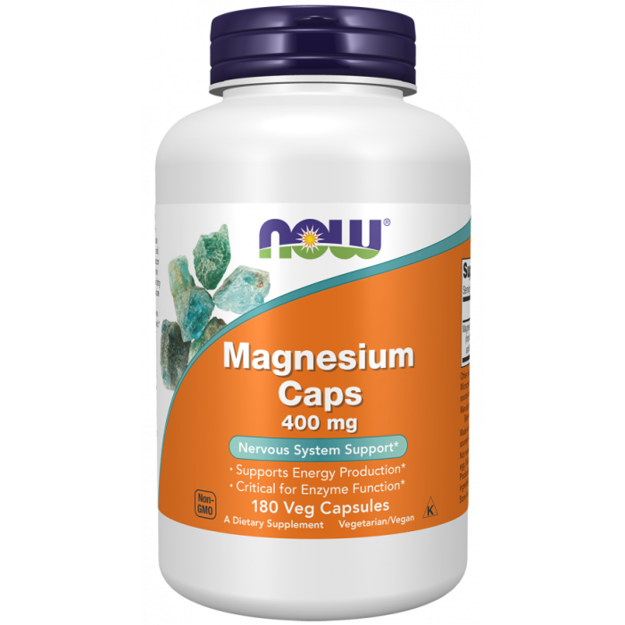 NOW Foods Magnesium 400 mg - 180 Veg Capsules