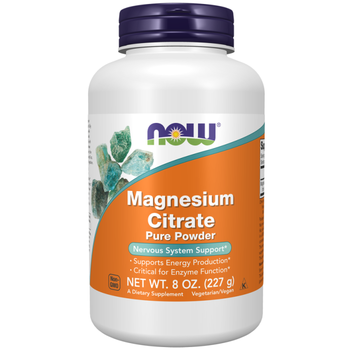 NOW Foods Magnesium Citrate Pure Powder - 8 oz