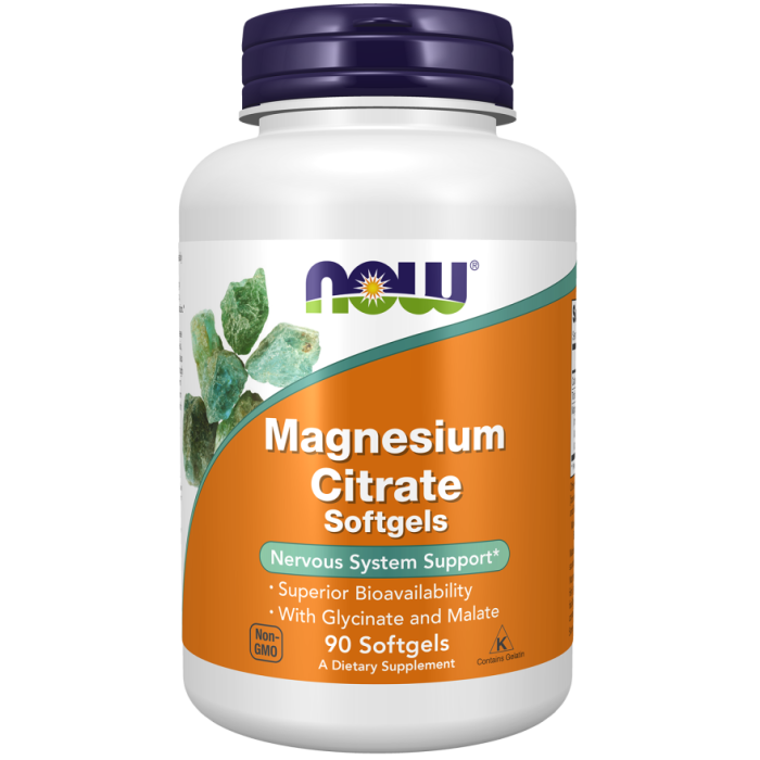 NOW Foods Magnesium Citrate - 90 Softgels