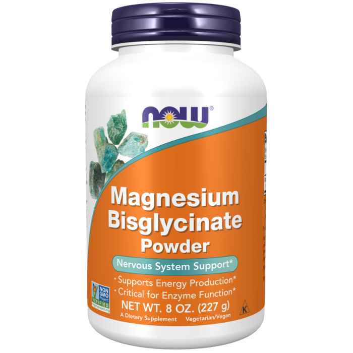 NOW Foods Magnesium Bisglycinate Powder - 8 oz.