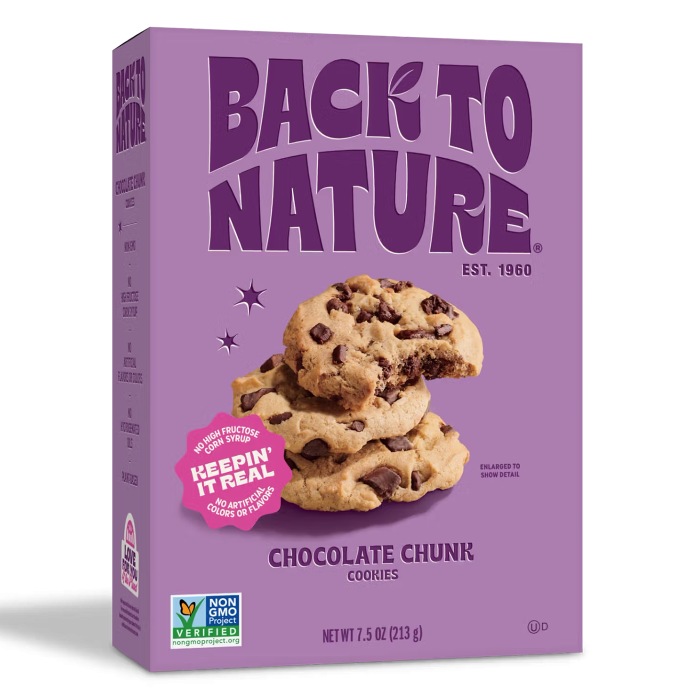 Back to Nature Chocolate Chunk Cookies - Front view