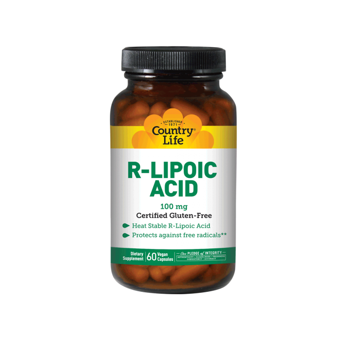 Country Life R-Lipoic Acid, 100 mg, 60 Capsules