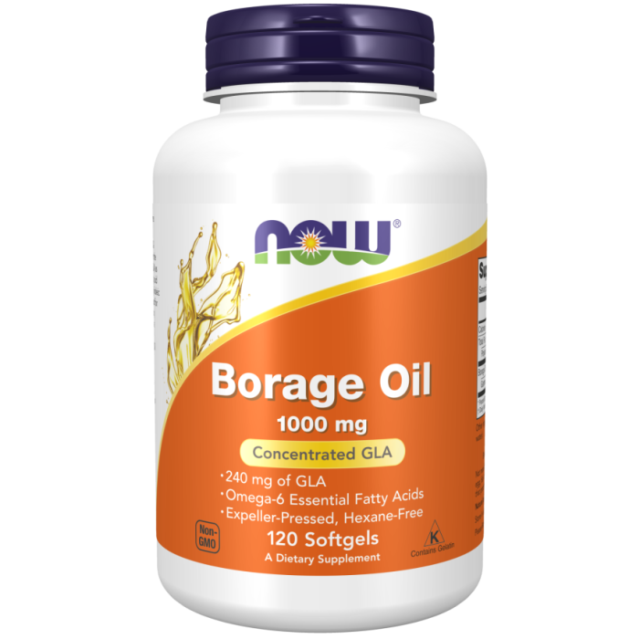 NOW Foods Borage Oil 1000 mg - 120 Softgels