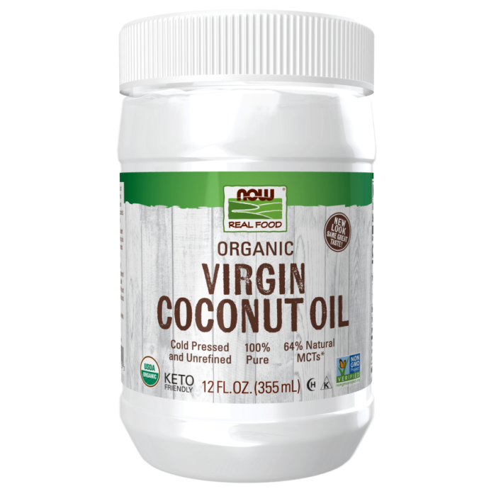 NOW Foods Virgin Coconut Cooking Oil, Organic - 12 fl. oz.