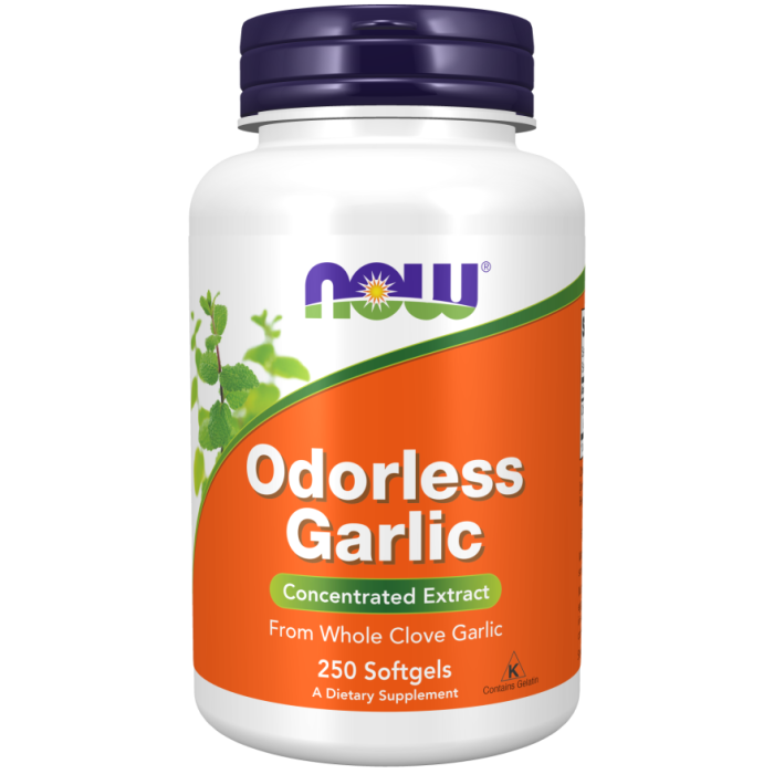 NOW Foods Odorless Garlic - 250 Softgels