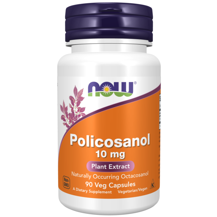 NOW Foods Policosanol 10 mg - 90 Veg Capsules