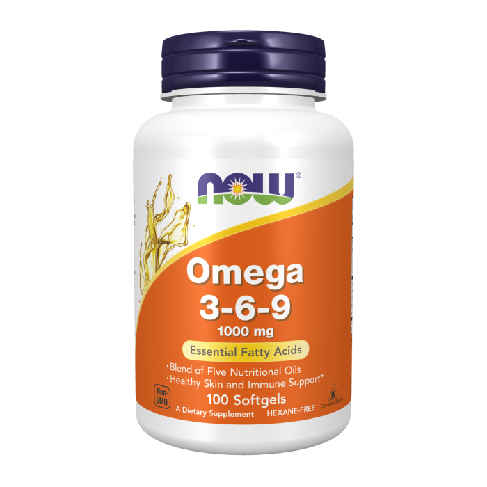 NOW Foods Omega 3-6-9 1000 mg - 100 Softgels