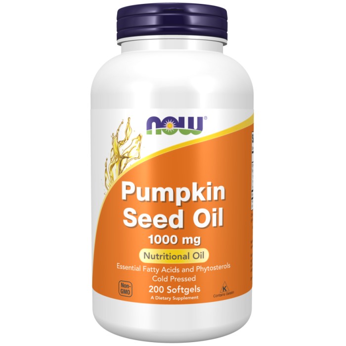 NOW Foods Pumpkin Seed Oil 1000 mg - 200 Softgels