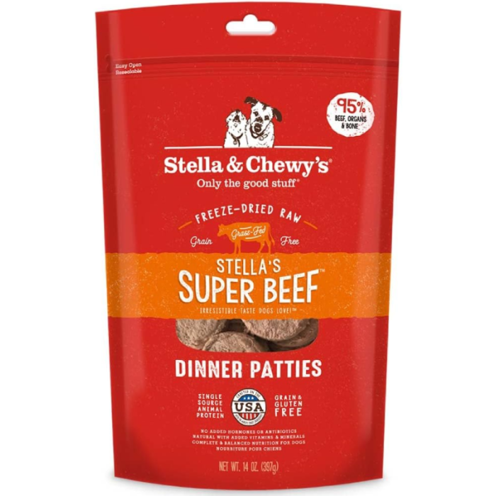 Stella & Chewy's Super Beef Frozen Raw Dinner Patties - Front view