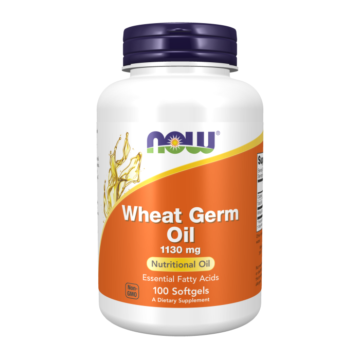 NOW Foods Wheat Germ Oil - 100 Softgels