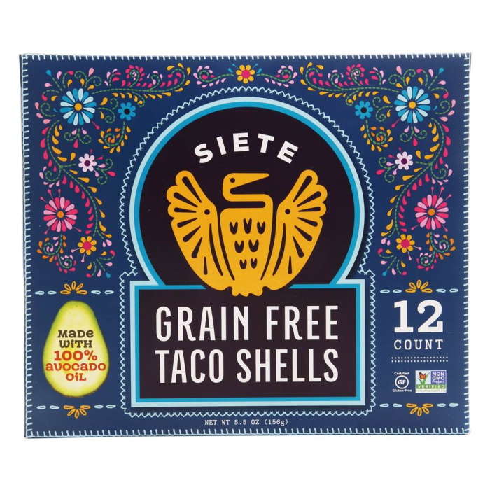 Siete Grain Free Taco Shells, 12 Count